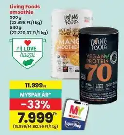 Interspar Living Foods smoothie ajánlat