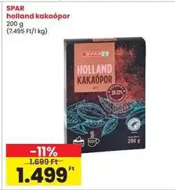 Interspar SPAR holland kakaópor ajánlat