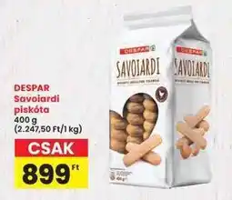 Interspar DESPAR Savoiardi piskóta ajánlat