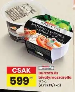 Interspar Burrata és bivalymozzarella ajánlat