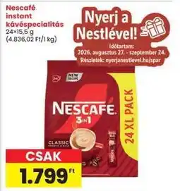 Interspar Nescafé instant kávéspecialitás ajánlat