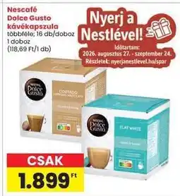 Interspar NESCAFE Dolce Gusto kávékapszula ajánlat