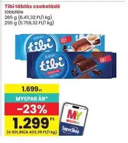 Interspar TIBI Táblás csokoládé ajánlat
