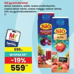 Interspar Sió gyümölcsital ajánlat