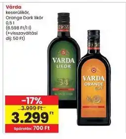 Interspar Várda keserűlikőr, Orange Dark likőr ajánlat