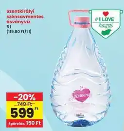 Interspar SZENTKIRÁLYI Szénsavmentes ásványvíz ajánlat