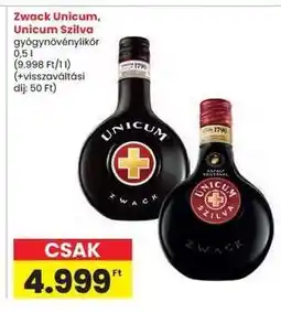 Interspar ZWACK Unicum* / Unicum Szilva ajánlat