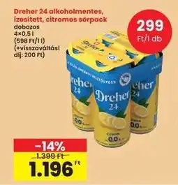 Interspar Dreher 24 alkoholmentes, ízesített, citromos sörpack ajánlat