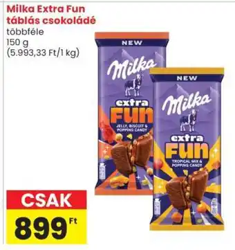Milka Extra Fun táblás csokoládé