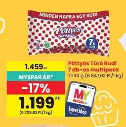 Spar Pöttyös Túró Rudi 7 db-os multipack ajánlat
