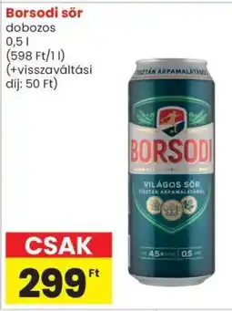 Spar Borsodi sör ajánlat
