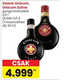 Spar ZWACK Unicum* / Unicum Szilva ajánlat