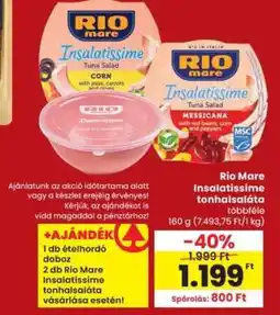 Spar Rio Mare Insalatissime tonhalsaláta többféle ajánlat