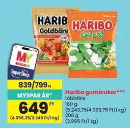 Spar HARIBO gumicukor ajánlat