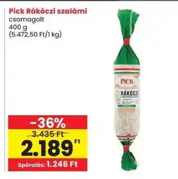 Spar PICK Rákóczi szalámi ajánlat