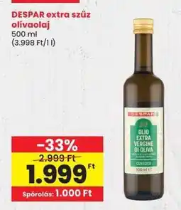 Spar DESPAR extra szűz olívaolaj ajánlat