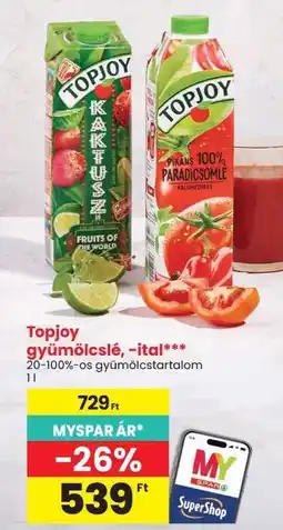 Spar Topjoy gyümölcslé, -ital ajánlat