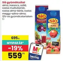 Spar Sió gyümölcsital ajánlat