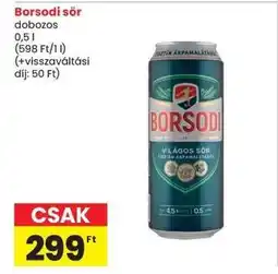 Spar Borsodi sör ajánlat