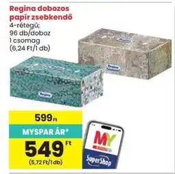 Spar REGINA DOBOZOS PAPÍR ZSEBKENDŐ ajánlat