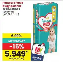 Spar Pampers Pants bugyipelenka ajánlat