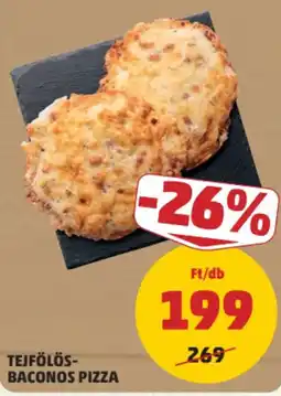 PENNY Tejfölös-baconos pizza ajánlat