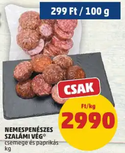 PENNY Nemespenészes szalámi vég ajánlat