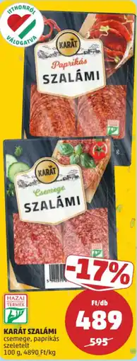 PENNY Karát szalámi csemege, paprikás ajánlat