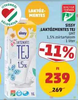 PENNY Sissy laktózmentes tej ajánlat