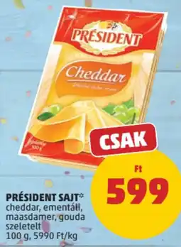 PENNY President sajt cheddar, ementáli, maasdamer, gouda ajánlat