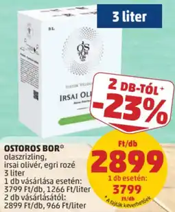 PENNY Ostoros bor* ajánlat