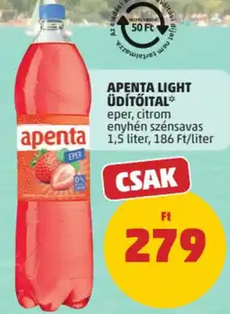 PENNY Apenta light üdítőital eper, citrom enyhén szénsavas ajánlat