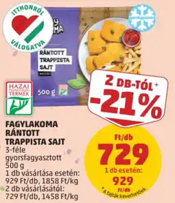 PENNY Fagylakoma rántott trappista sajt ajánlat