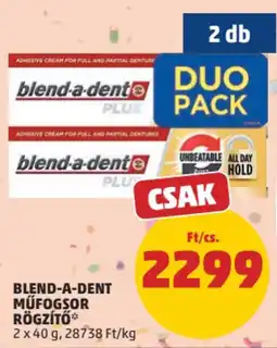 PENNY Blend-a-dent műfogsor rögzítő ajánlat