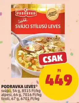 PENNY Podravka svájci stílusú leves ajánlat