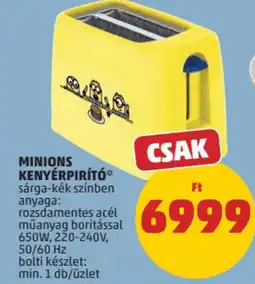 PENNY Minions kenyérpirító ajánlat