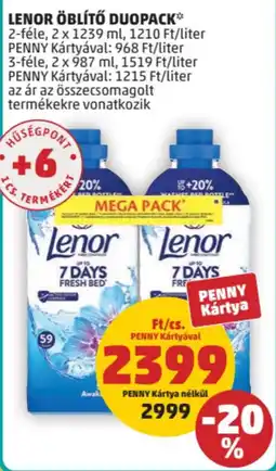 PENNY Lenor öblítő duopack ajánlat