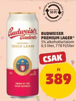 PENNY Budweiser Budvar Premium Lager ajánlat