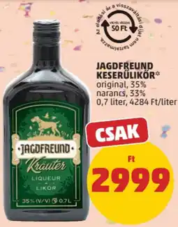 PENNY Jagdfreund keresztlíkör ajánlat