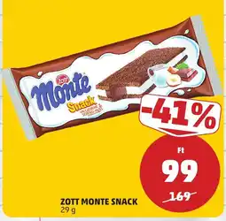 PENNY Zott monte snack ajánlat