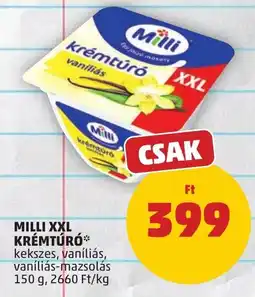 PENNY Milli xxl krémtúró ajánlat