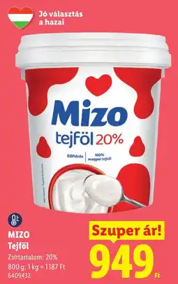 Lidl Mizo tejföl ajánlat
