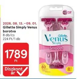 Tesco Gillette Simply Venus borotva ajánlat