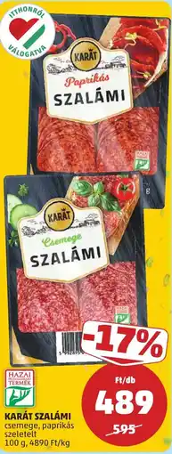PENNY Karát szalámi csemege, paprikás ajánlat