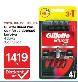 Tesco Gillette Blue3 Plus Comfort eldobható borotva ajánlat