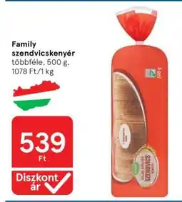 Tesco Family szendvicskenyér ajánlat