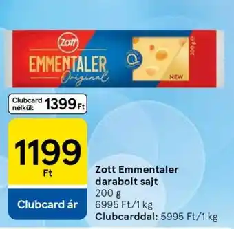 Zott Emmentaler darabolt sajt