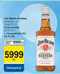 Tesco JIM BEAM WHISKEY ajánlat