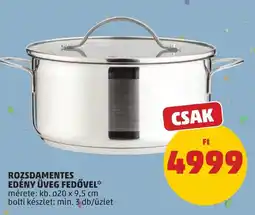 PENNY Rozsdamentes edény üveg fedővel ajánlat