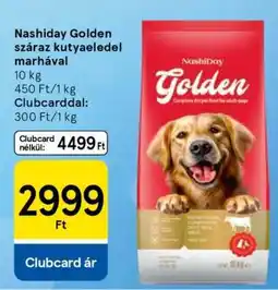 Tesco Nashiday Golden száraz kutyaeledel marhával ajánlat